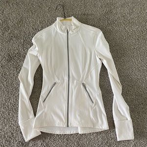 White lululemon zip up jacket